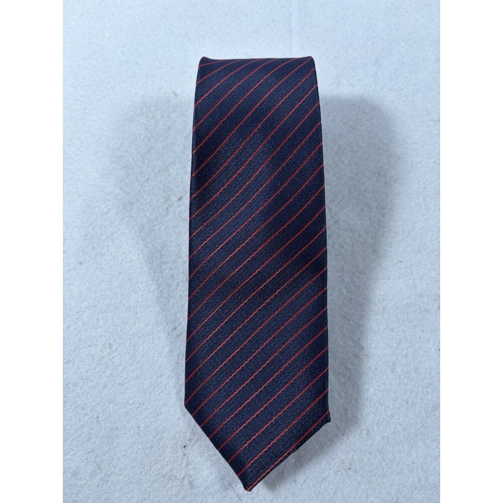 New Carnaval De Venise Classic TIE 100% Authentic 100% SILK Blue w/Red Stripes